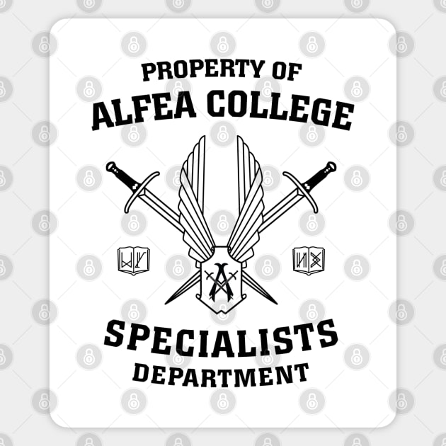 Property of Alfea College: Specialists Department Magnet by BadCatDesigns